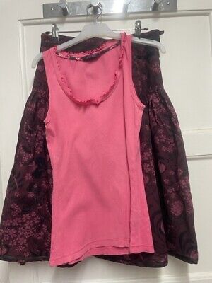 Ladies/Girls LASENSA/H&M Outfit: Top/Skirt, Plum/Pink UK 8, Age 16+