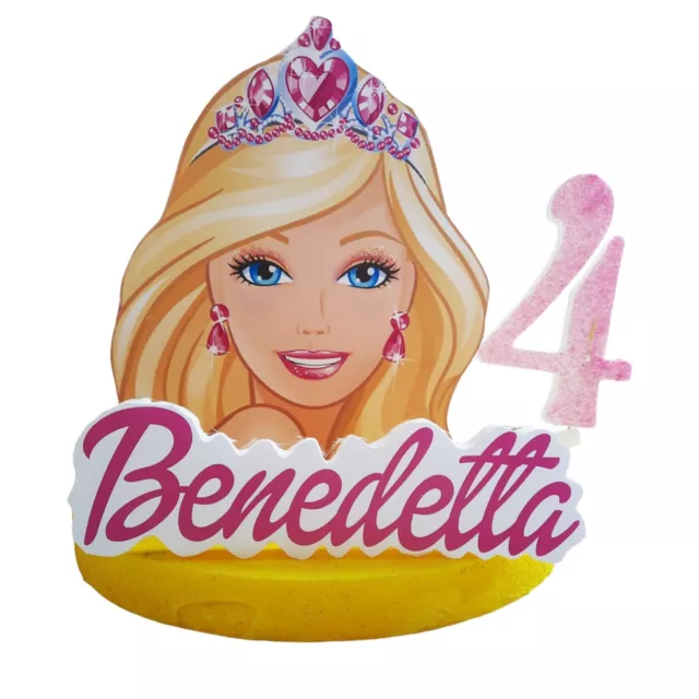 Sagoma Personalizzata Barbie polistirolo Nome Numero per feste Compleanno Eventi