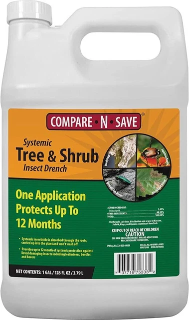 1-Gal Compare-N-Save Systemic Tree and Shrub Insect Drench Controls Aphids...