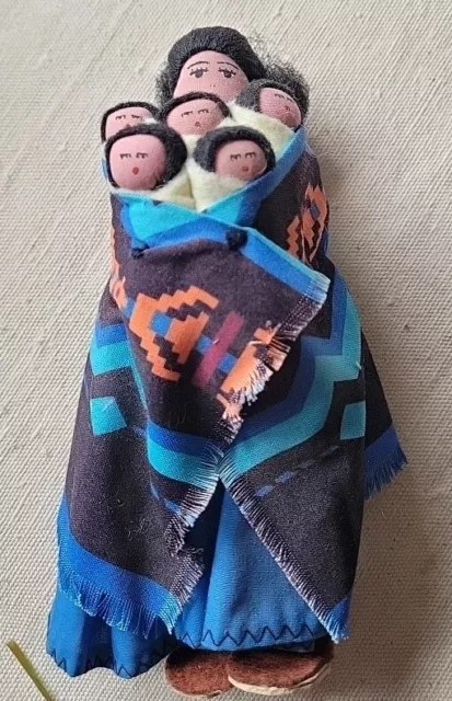 Native American Indian Handmade Doll Navajo Signed By The Artist