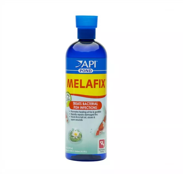 *API POND Melafix Fish Bacterial Infection Remedy Bottle, White, 473 ml