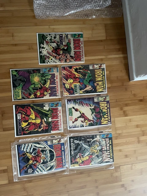 Classic the Invincible Iron Man 1969 Comic Lot - 7 Silver Age Iron Man Comics
