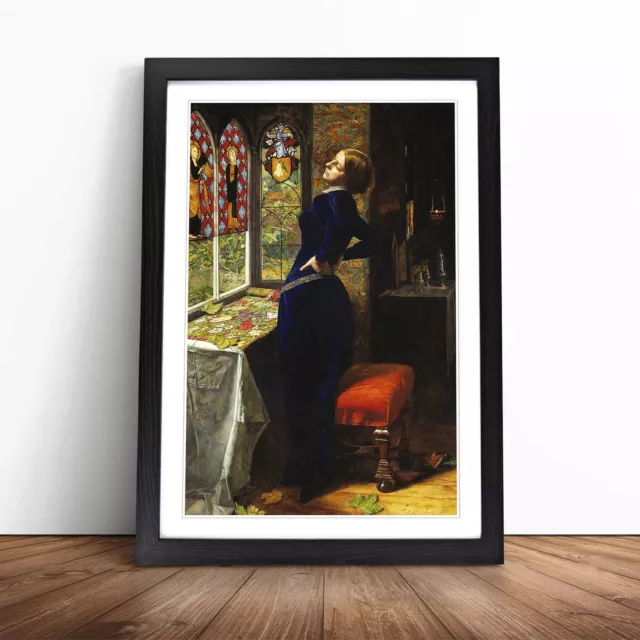 John Everett Millais Mariana gerahmte Wandkunst Leinwand Poster Druck Bild