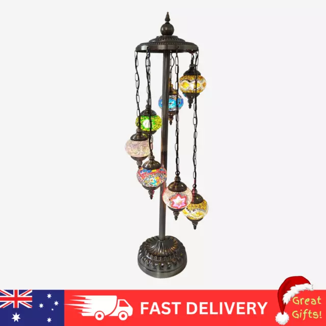 7 Globe Mosaic Lamp - Unique Beautiful Turkish Mosaic Floor Lamp