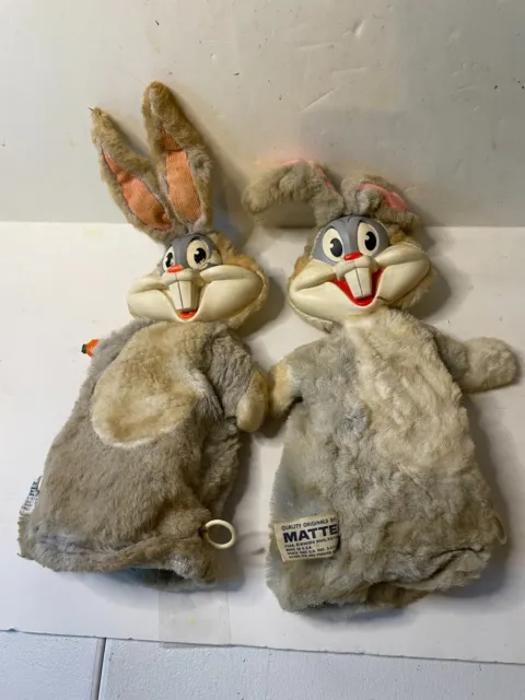 1962 Mattel Warner Bros Bugs Bunny Hand Puppet Pull String Toys