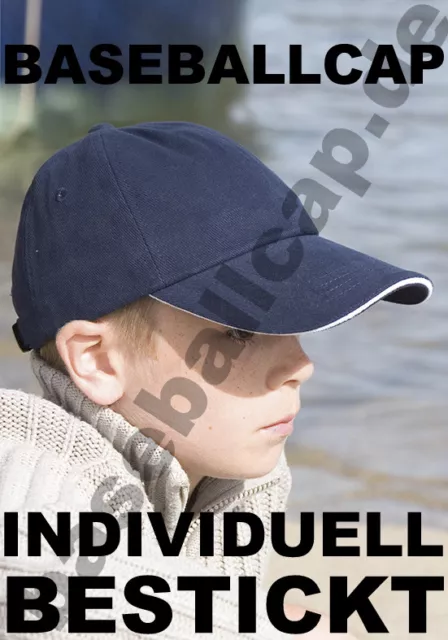 KINDER - Baseballcap bestickt mit WUNSCHTEXT Namen 1-zeilig oder 2-zeilig