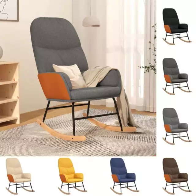 Silla Mecedora Balancín Sillón de Relax Butaca Asiento para Salón Tela vidaXL