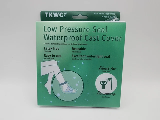 Pie y tobillo para adultos - Cubierta de fundición para pies impermeable para ducha por TKWC Inc -4737