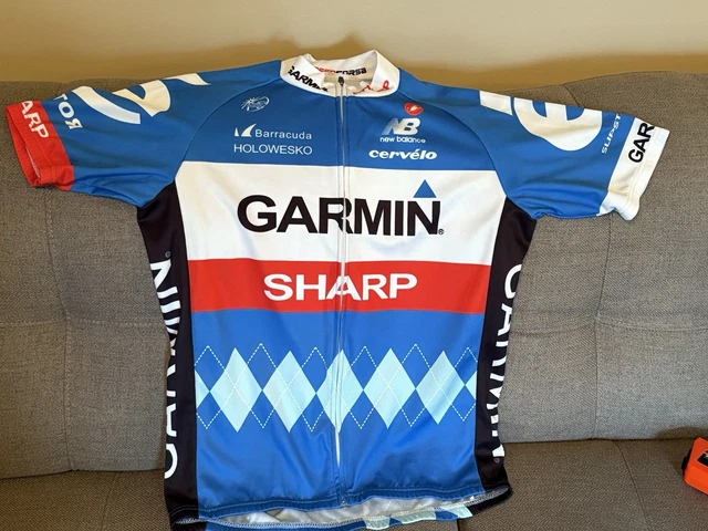 Maillot Cycliste Castelli Garmin Barracuda Pro Team - Bleu Vif UCI - Taille M