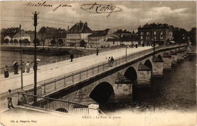 CPA GRAY - Le Pont de pierre (452397)