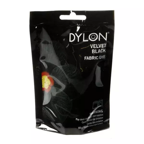 NEW Dylon Fabric Dye Pouch 100g Velvet Black free post