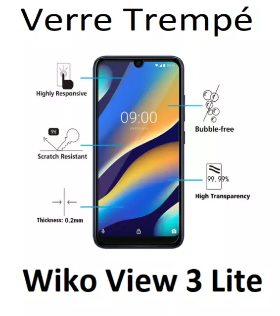 Pour Wiko View 3 Lite - vitre protection verre trempé film protecteur écran