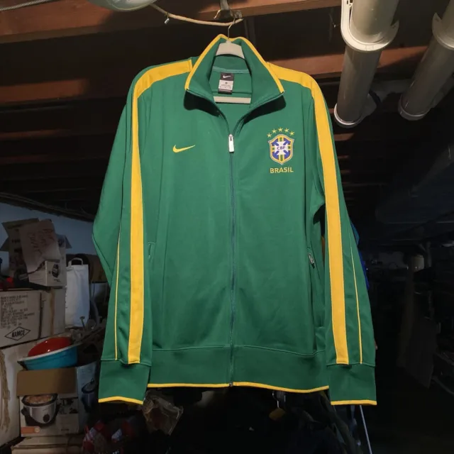 NIKE BRAZIL 2010 Mens XL Football Soccer Jacket VERY RARE World