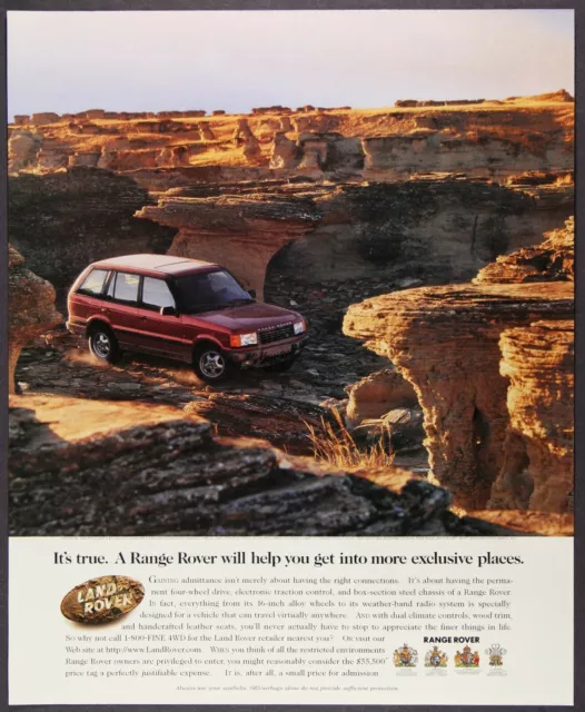Range Rover Land Rover Canyon  Vintage Print Ad April 1997