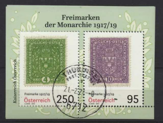 Österreich used Rundstempel 2024 Block Monarchie