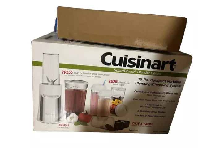 Cuisinart CPB-300W 15 Piece Compact Portable Blending/Chopping System NEW
