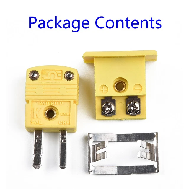 Kompakt K Typ Thermoelement Buchse und Panel Halterung Legierung Stecker Combo S