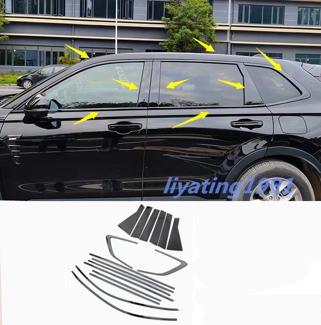 FOR HONDA CRV CRV 2023 2024 Black titanium Window Molding Trim Lower