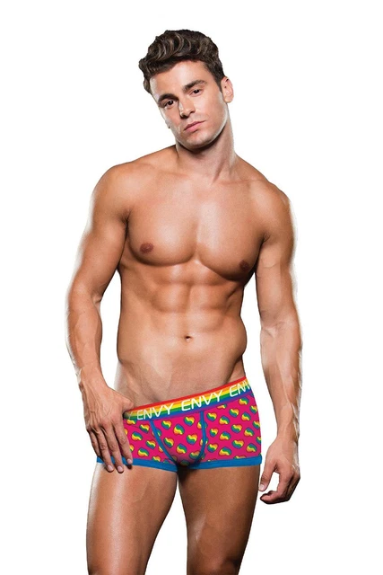 Rainbow Hearts Trunk S/M - L/XL Designer pantaloni sexy eleganti hot arcobaleno