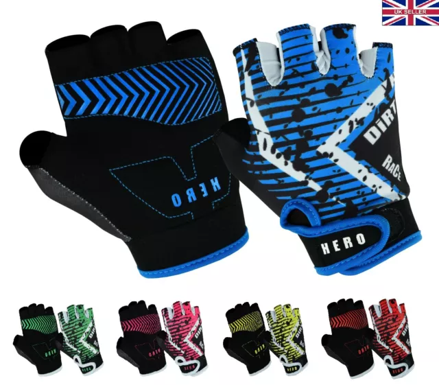 HERO® New Kids Boys Girls Children BMX Bike Scooter Bicycle Cycle Cycling Gloves