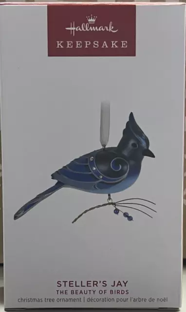 Hallmark Keepsake Steller's Jay Beauty of Birds 19th in Series 2023 Ornament NIB