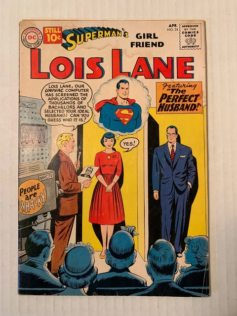 Vtg 1961 DC Comics Superman’s Girl Friend Lois Lane Issue 24 The Perfect Husband
