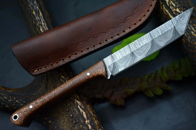 8.4" OAL Custom Hand Forged Damascus Steel Hunting Knife Handmade (Q488-C) 3