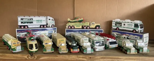 Vintage HESS Trucks Lot of 13 Collection Set