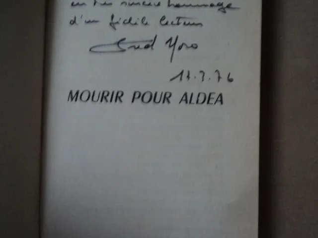 ZAC Mourir pour Aldéa par Fred Noro dédicacé par l auteur  Fleuve Noir N° 61