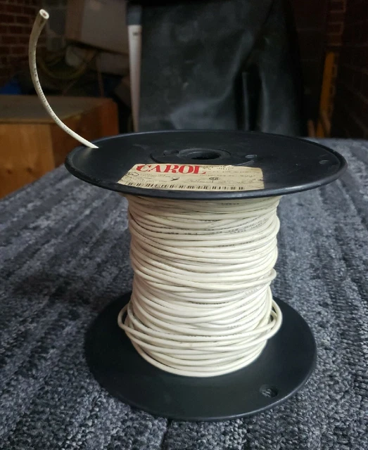 Approximately 250' of 76512.18.02 Carol 16 AWG 600V White Machine Tool Wire NEW!