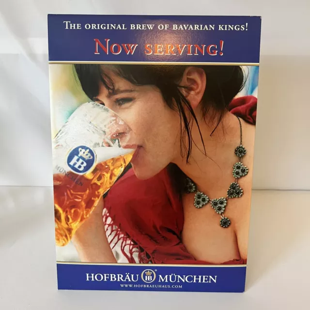 Hofbrau Hofbrauhaus "The Original Brew" Beer Cardboard Table Tent Sign Banner