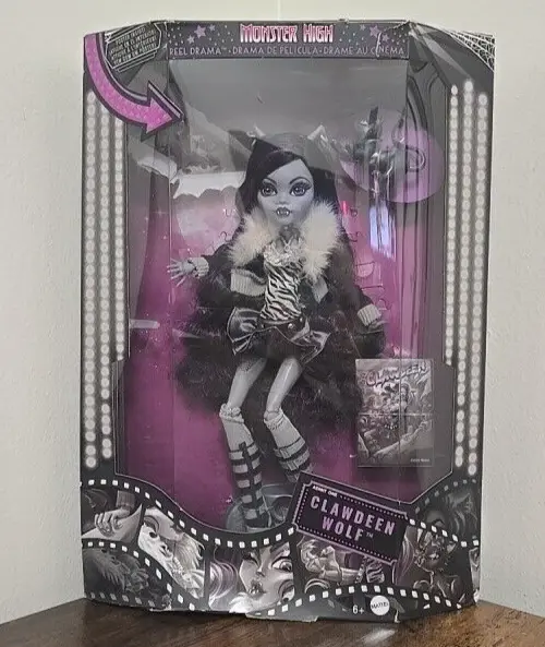 MONSTER HIGH CLAWDEEN Wolf Reel Drama Collector Doll - Minor Box
