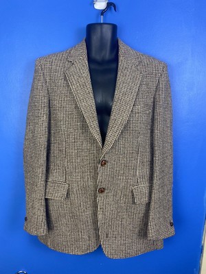 B5 da uomo AQUASCUTUM Blazer in Tweed Marrone 38-40" regolare 