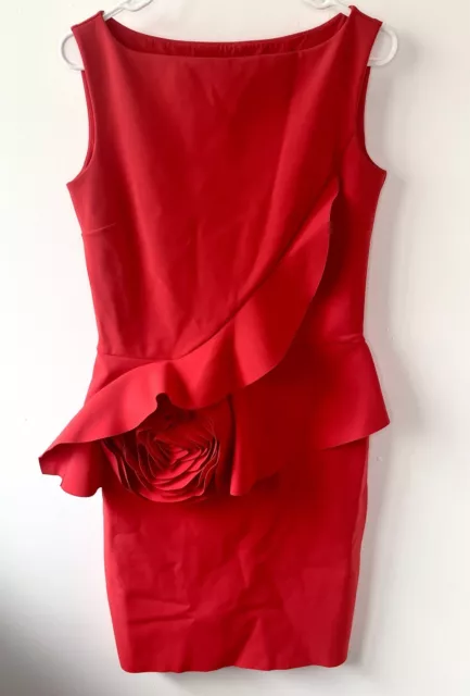 Chiara Boni La Petite Robe Morny Sleeveless Geranium Rose Detailed Peplum Dress 3