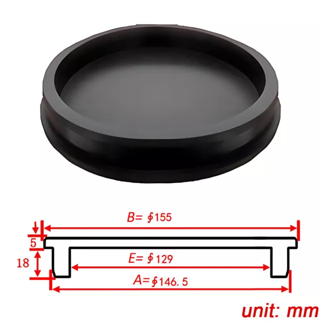 Tapas redondas de silicona para blanquear extremo de goma insertos de tubo enchufe bung 85 mm-200 mm 3