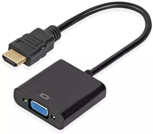 Adapter HDMI auf VGA, universeller Adapter, Konverter Stecker zu Buchse, 1080P
