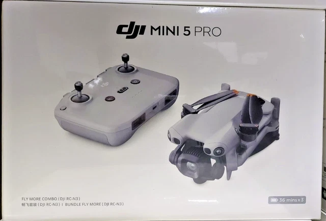 DJI MINI 5 Pro Fly More Combo RC-N3 +3 Batteries Drone / US Duty Incl ...