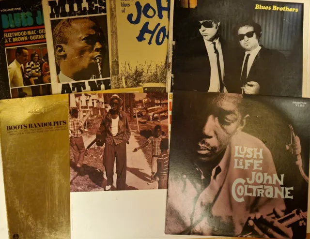 Vintage Blues Album Lot Coltane, Johnny Lee Hooker, Lightning Hopkins, & more