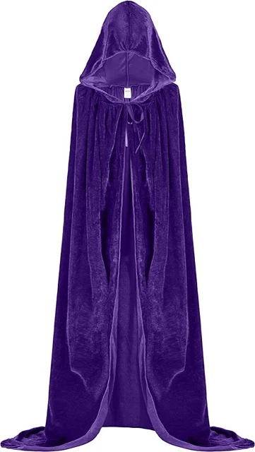 Spooktacular Creations Long Hooded Cloak Velvet Cloak Halloween Women Witch Cape
