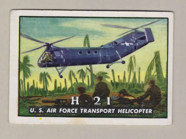 1952 Topps Wings Friend Or Foe #59 H-21 Helicopter  Ex