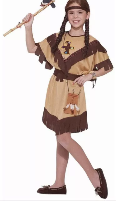 Child Native American Indian Princess Costume Halloween Costume Girl Size 12-14