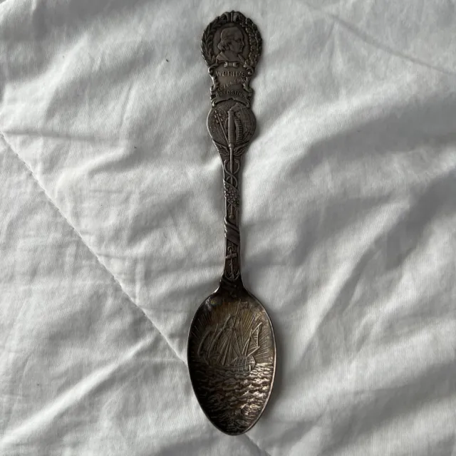 Columbian Exposition Worlds Fair Chicago 1893 Sterling Silver Souvenir Spoon