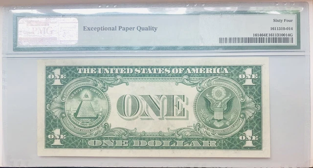 1935E $1 Silver Certificate FR. 1614 TH Block PMG 64 EPQ S/N T52369537H 2