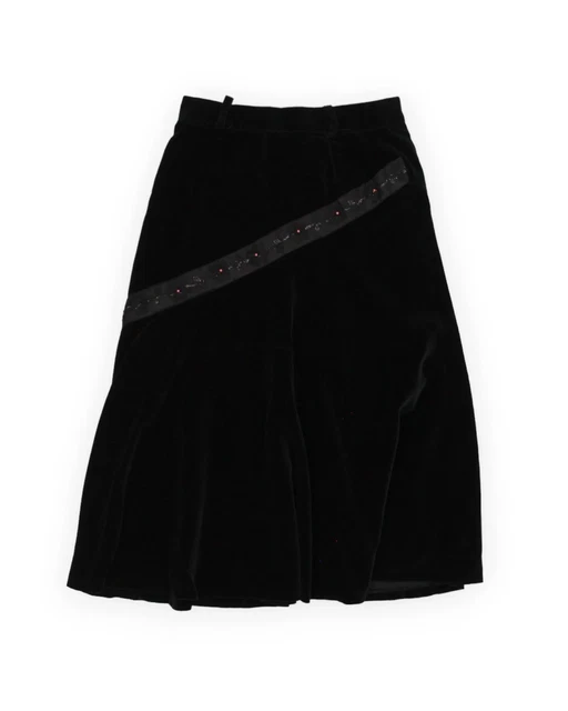 Jupe Noir A Robe Fourreau en Velours