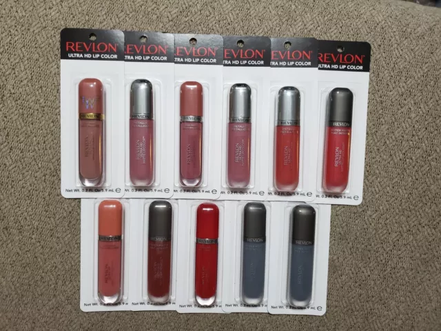 11 Count Revlon Ultra HD Vinyl Lip Polish, Matte Lip Color and Mousse