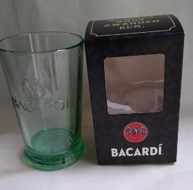 Bacardi Rum Green Glass New and Boxed