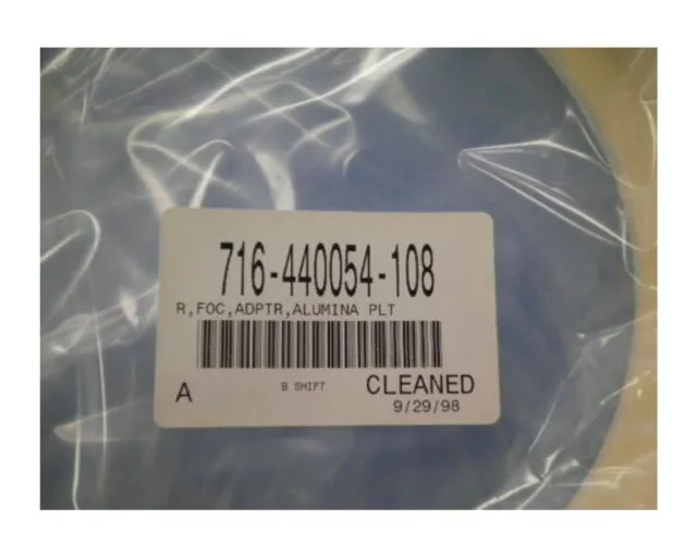 Lam Research 716-440054-108 Ring Focus Adapter Alumina Plt New Oem