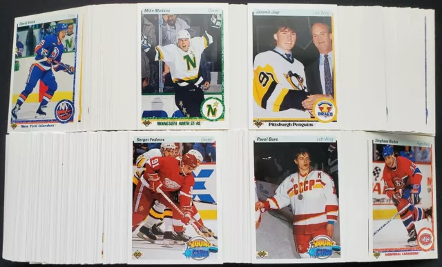 1990/91 Upper Deck 550 Card Set - Modano, Jagr, Federov and Bure rookies