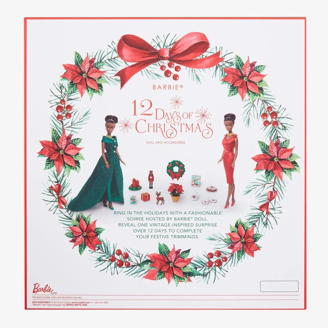 2023 BARBIE SIGNATURE 12 Days of Christmas Barbie Doll Calendar Set