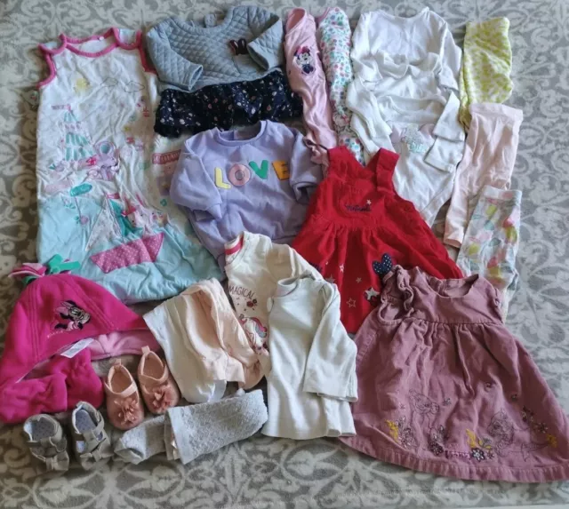 Large Bundle Of Girls Clothes 0-3 Months  - Disney Next H&M +